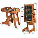 Folding Foosball Table with Two Balls – Brown