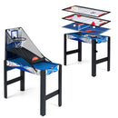 6-in-1 Multi-Game Table with Basketball – Blue, Black and White