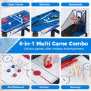 6-in-1 Multi-Game Table with Basketball – Blue, Black and White