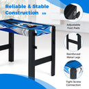 6-in-1 Multi-Game Table with Basketball – Blue, Black and White