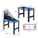 6-in-1 Multi-Game Table with Basketball – Blue, Black and White