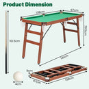 138 cm Folding Pool Table with Accessories – Green