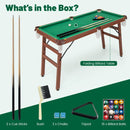 138 cm Folding Pool Table with Accessories – Green