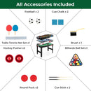 4-in-1 Foosball and Multi-Game Table – Black