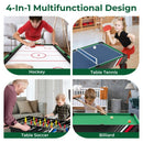 4-in-1 Foosball and Multi-Game Table – Black