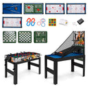 14-in-1 Multi-Game Table with Basketball and Foosball – Blue and Black
