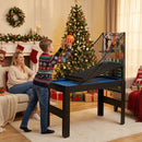 14-in-1 Multi-Game Table with Basketball and Foosball – Blue and Black