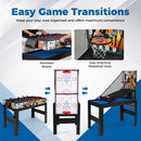 14-in-1 Multi-Game Table with Basketball and Foosball – Blue and Black