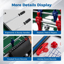 14-in-1 Multi-Game Table with Basketball and Foosball – Blue and Black
