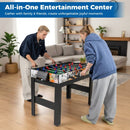 14-in-1 Multi-Game Table with Basketball and Foosball – Blue and Black