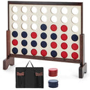 Wooden Jumbo 4-in-a-Row Game with Carry Bag – Natural