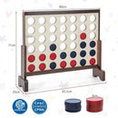 Wooden Jumbo 4-in-a-Row Game with Carry Bag – Natural