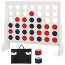 Wooden Jumbo 4-in-a-Row Game with Carry Bag – White