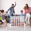 Wooden Jumbo 4-in-a-Row Game with Carry Bag – White