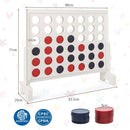 Wooden Jumbo 4-in-a-Row Game with Carry Bag – White