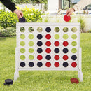 Wooden Jumbo 4-in-a-Row Game with Carry Bag – White