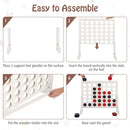 Wooden Jumbo 4-in-a-Row Game with Carry Bag – White