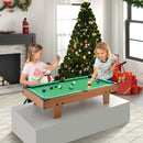 4-in-1 Tabletop Game Set with Foosball and Billiards – Brown