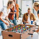 4-in-1 Tabletop Game Set with Foosball and Billiards – Brown