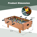 4-in-1 Tabletop Game Set with Foosball and Billiards – Brown