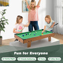 4-in-1 Tabletop Game Set with Foosball and Billiards – Brown