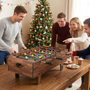 4-in-1 Tabletop Game Set with Foosball and Billiards – Natural