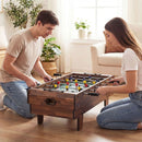 4-in-1 Tabletop Game Set with Foosball and Billiards – Natural
