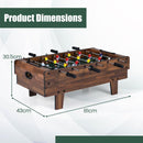 4-in-1 Tabletop Game Set with Foosball and Billiards – Natural