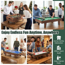 4-in-1 Tabletop Game Set with Foosball and Billiards – Natural