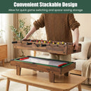 4-in-1 Tabletop Game Set with Foosball and Billiards – Natural