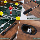 4-in-1 Tabletop Game Set with Foosball and Billiards – Natural