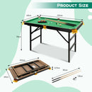 122 cm Folding Pool Table with Accessories – Green