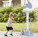 4-in-1 Kids Sports Centre with Electronic Scoreboard – Blue