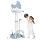 4-in-1 Kids Sports Centre with Electronic Scoreboard – Blue