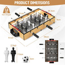 Mini Tabletop Foosball Game with LED Lights – Natural