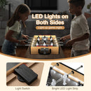 Mini Tabletop Foosball Game with LED Lights – Natural