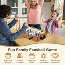 Mini Tabletop Foosball Game with LED Lights – Natural