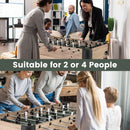 Freestanding Foosball Table with Bead Scorers – Natural