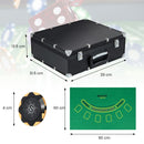 300-Piece Poker Chip Set with Card Shuffler – Black