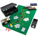 300-Piece Poker Chip Set with Card Shuffler – Black