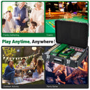 600-Piece Poker Chip Set with Card Shuffler – Black