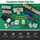 600-Piece Poker Chip Set with Card Shuffler – Black