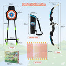 Kids Light-Up Archery Toy Set with Two Bows – Blue and Green