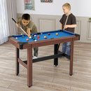 122 cm Wooden Pool Table with Ball and Cue Set – Blue