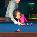 122 cm Wooden Pool Table with Ball and Cue Set – Blue
