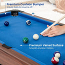 122 cm Wooden Pool Table with Ball and Cue Set – Blue