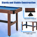 122 cm Wooden Pool Table with Ball and Cue Set – Blue