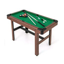 122 cm Wooden Pool Table with Ball and Cue Set – Green