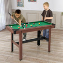 122 cm Wooden Pool Table with Ball and Cue Set – Green
