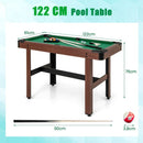122 cm Wooden Pool Table with Ball and Cue Set – Green